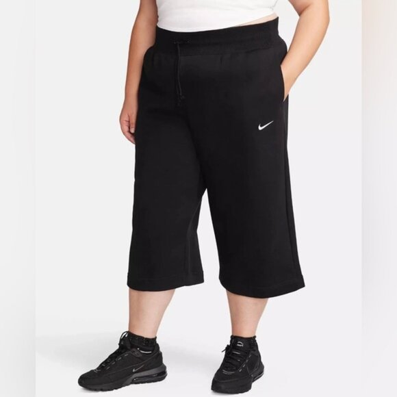 NWT NIKE Sportswear High-Rise CROP Leg Sweatpants FB8418-010 SPTCAS Sz 1X - Picture 1 of 14